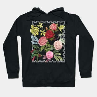 Old-fashioned Dark Floral Hoodie